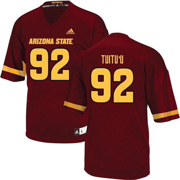 Men #92 Nami Tuitu'u Arizona State Sun Devils College Football Jerseys Sale-Maroon